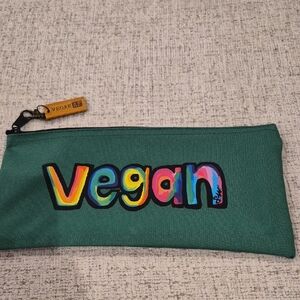 Vegan AF Green Pencil Case Pouch